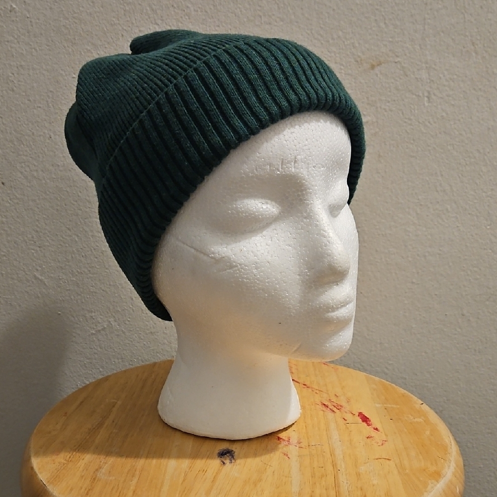 Geox Dark Green Ribbed Beanie